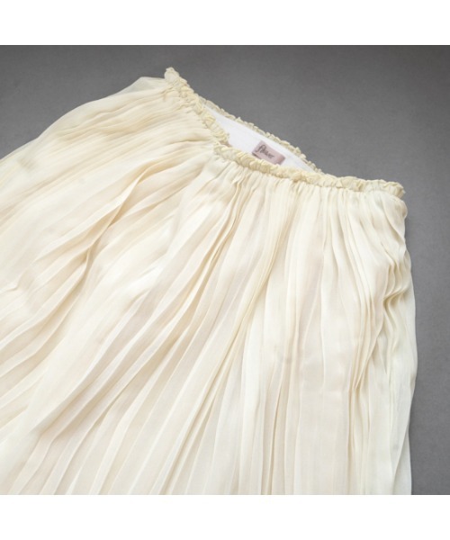 flower（フラワー）の「ダブルプリーツスカート（スカート・レディース・アイボリー/ブラウン・FREE）」の18枚目の写真