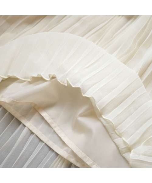 flower（フラワー）の「ダブルプリーツスカート（スカート・レディース・アイボリー/ブラウン・FREE）」の21枚目の写真