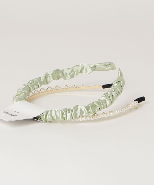 WEGO（ウィゴー）の「WEGO/【3点セット】ギャザーマルチカチューシャ（カチューシャ・レディース・ブラック/オフホワイト/グリーン/その他1・FREE）」の5枚目の写真