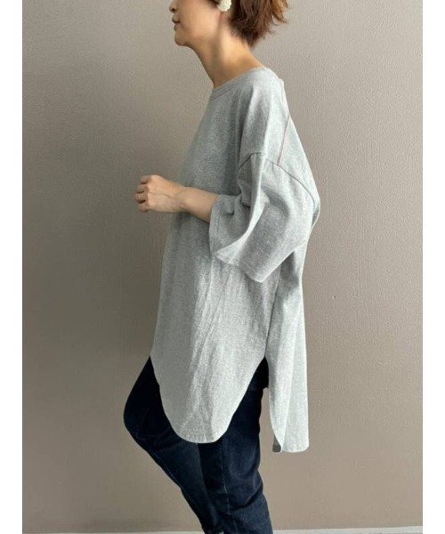 BEARDSLEY(ビアズリー)の「配色ステッチT(Tシャツ/カットソー・レディース・ライトグレー/サックスブルー・FREE)」の15枚目の写真