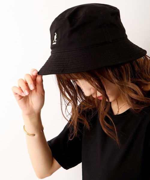 KANGOL（カンゴール）の「Washed Bucket ウォッシュドバケットハット（ハット・メンズ・ベージュ/ダークグリーン/ネイビー/ブラック/ホワイト/カーキ/ホワイト系その他・M/L/XL）」の17枚目の写真