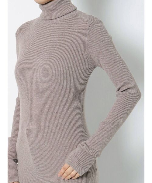 LAGUNAMOON（ラグナムーン）の「ベーシックリブタートルネックプルオーバー（ニット/セーター・レディース・アイボリー/ブラック/マスタード/モカ・FREE）」の17枚目の写真