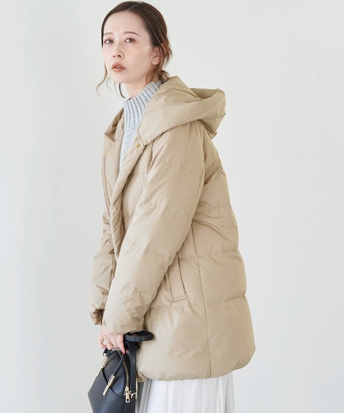 ROPE' PICNIC（ロペピクニック）の「ショールフードミドルダウンコート（ダウンジャケット/コート・レディース・ブラック/ダークブラウン・38/40）」の21枚目の写真