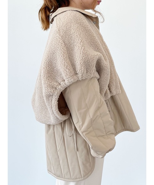 SLURR（スラ―）の「3wayボアミックスブルゾン（ブルゾン・レディース・アイボリー/ベージュ・FREE）」の6枚目の写真