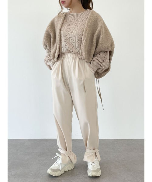 SLURR（スラ―）の「3wayボアミックスブルゾン（ブルゾン・レディース・アイボリー/ベージュ・FREE）」の8枚目の写真