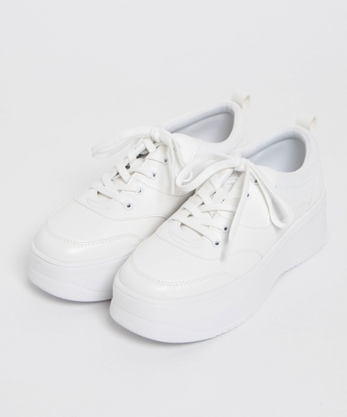 WEGO（ウィゴー）の「WEGO/ライトソールスニーカー（スニーカー・レディース・ホワイト/ブラック・SMALL/MEDIUM/LARGE）」の8枚目の写真