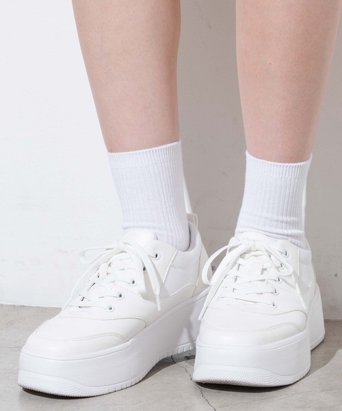 WEGO（ウィゴー）の「WEGO/ライトソールスニーカー（スニーカー・レディース・ホワイト/ブラック・SMALL/MEDIUM/LARGE）」の17枚目の写真