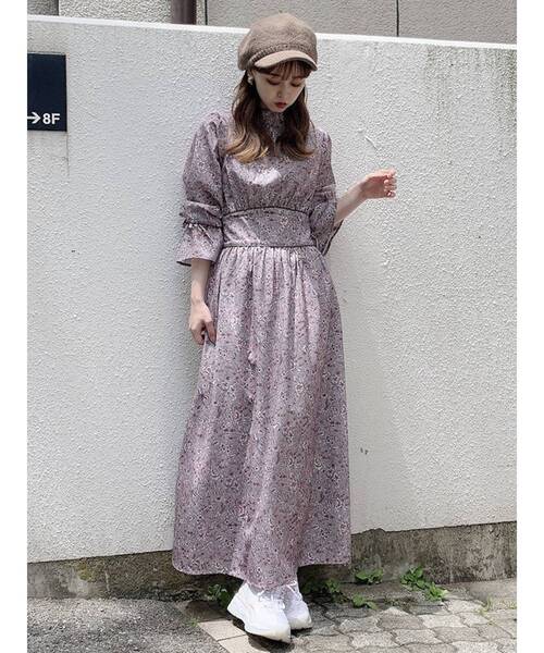 dazzlin（ダズリン）の「FIGFLOWERパイピングワンピース（ワンピース・レディース・パープル/ブラウン/イエロー・FREE）」の14枚目の写真