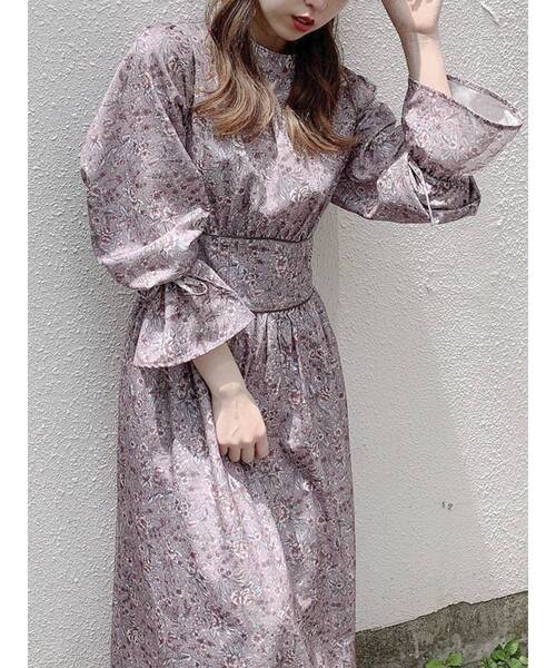 dazzlin（ダズリン）の「FIGFLOWERパイピングワンピース（ワンピース・レディース・パープル/ブラウン/イエロー・FREE）」の12枚目の写真