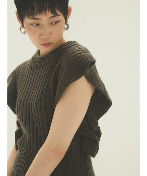 armonia(アルモニーア)の「armonia・フリルニットセットワンピース*(ワンピース・レディース・グレー/カーキ・FREE)」の18枚目の写真