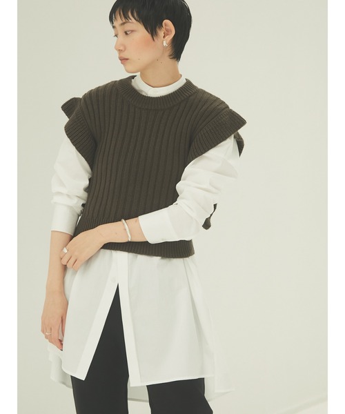 armonia(アルモニーア)の「armonia・フリルニットセットワンピース*(ワンピース・レディース・グレー/カーキ・FREE)」の19枚目の写真