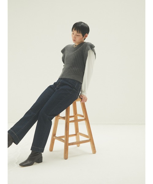 armonia(アルモニーア)の「armonia・フリルニットセットワンピース*(ワンピース・レディース・グレー/カーキ・FREE)」の13枚目の写真