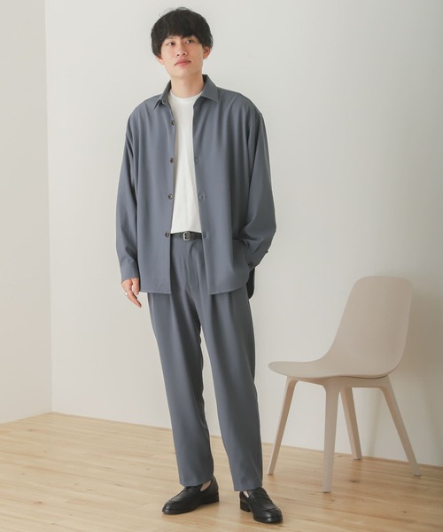 SENSE OF PLACE by URBAN RESEARCH（センスオブプレイスバイアーバンリサーチ）の「『セットアップ対応』『Sサイズ/WEB・一部店舗限定』ダブルタックテーパードスラックス（スラックス・メンズ・ブラウン/ライトベージュ/ブラック/チャコールグレー/ライトブルー/ボルドー・MEDIUM/SMALL/LARGE）」の11枚目の写真