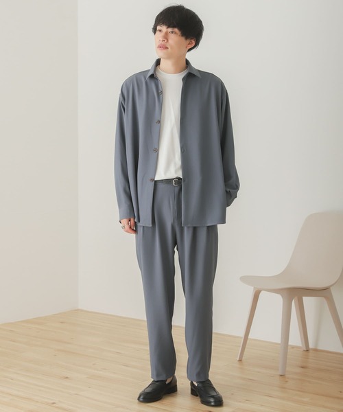 SENSE OF PLACE by URBAN RESEARCH（センスオブプレイスバイアーバンリサーチ）の「『セットアップ対応』『Sサイズ/WEB・一部店舗限定』ダブルタックテーパードスラックス（スラックス・メンズ・ブラウン/ライトベージュ/ブラック/チャコールグレー/ライトブルー/ボルドー・MEDIUM/SMALL/LARGE）」の12枚目の写真