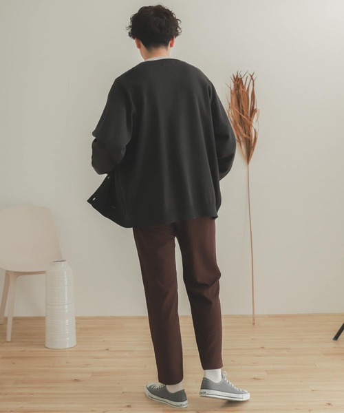 SENSE OF PLACE by URBAN RESEARCH（センスオブプレイスバイアーバンリサーチ）の「『セットアップ対応』『Sサイズ/WEB・一部店舗限定』ダブルタックテーパードスラックス（スラックス・メンズ・ブラウン/ライトベージュ/ブラック/チャコールグレー/ライトブルー/ボルドー・MEDIUM/SMALL/LARGE）」の15枚目の写真