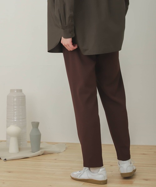SENSE OF PLACE by URBAN RESEARCH（センスオブプレイスバイアーバンリサーチ）の「『セットアップ対応』『Sサイズ/WEB・一部店舗限定』ダブルタックテーパードスラックス（スラックス・メンズ・ブラウン/ライトベージュ/ブラック/チャコールグレー/ライトブルー/ボルドー・MEDIUM/SMALL/LARGE）」の18枚目の写真