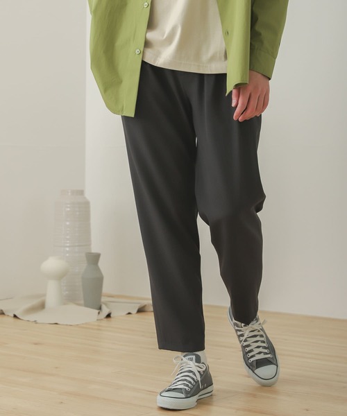 SENSE OF PLACE by URBAN RESEARCH（センスオブプレイスバイアーバンリサーチ）の「『セットアップ対応』『Sサイズ/WEB・一部店舗限定』ダブルタックテーパードスラックス（スラックス・メンズ・ブラウン/ライトベージュ/ブラック/チャコールグレー/ライトブルー/ボルドー・MEDIUM/SMALL/LARGE）」の22枚目の写真