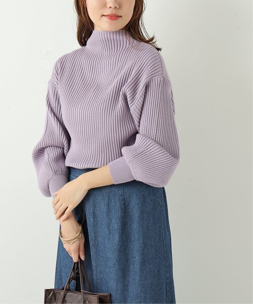 frames RAY CASSIN（フレームスレイカズン）の「ボリュームスリーブボトルネックプルオーバー（ニット/セーター・レディース・ブラック/オフホワイト/オリーブ/イエロー/ブルー/グリーン/ラベンダー/ワイン/グレイッシュベージュ/ブラック系/ベージュ/バイオレット/ライトカーキ/キャメル/マスタード/ミント/イエロー系・FREE）」の11枚目の写真