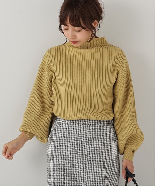 frames RAY CASSIN（フレームスレイカズン）の「ボリュームスリーブボトルネックプルオーバー（ニット/セーター・レディース・ブラック/オフホワイト/オリーブ/イエロー/ブルー/グリーン/ラベンダー/ワイン/グレイッシュベージュ/ブラック系/ベージュ/バイオレット/ライトカーキ/キャメル/マスタード/ミント/イエロー系・FREE）」の20枚目の写真