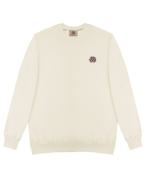 PLUCKITTY(プラッキティー)の「【PLUCKITTY 】ニューボーンキトゥンパッチ スウェットシャツ / Newborn kitten patch sweatshirt(スウェット・レディース・ブラック/アイボリー・LARGE/X-LARGE/SMALL/MEDIUM)」の2枚目の写真
