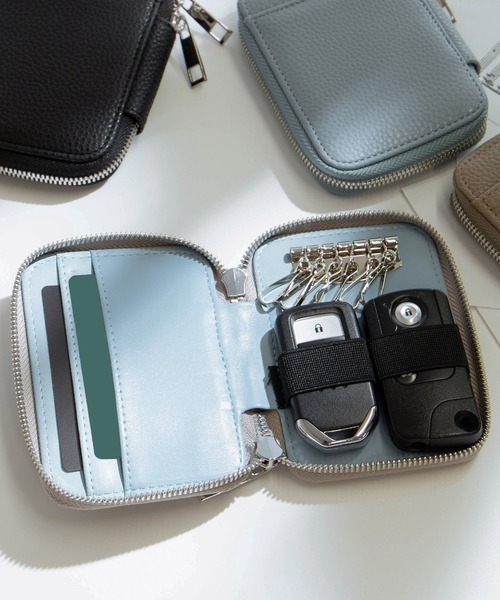 ALTROSE(アルトローズ)の「スマートキー 2個 ダブル スマートキーケース アゲート(キーケース/キーアクセサリー・レディース・ブラック/ブラウン/ブルー/グレー/チャコール/ミント/ピンク・FREE)」の3枚目の写真