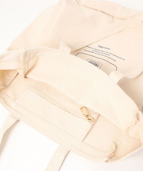 SPINNS(スピンズ)の「ロゴデザインキャンバストートバッグ(トートバッグ・レディース・ホワイト×ブルー/ブルー・ONESIZE)」の5枚目の写真