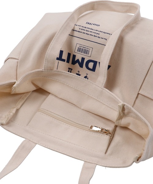 SPINNS(スピンズ)の「ロゴデザインキャンバストートバッグ(トートバッグ・レディース・ホワイト×ブルー/ブルー・ONESIZE)」の10枚目の写真