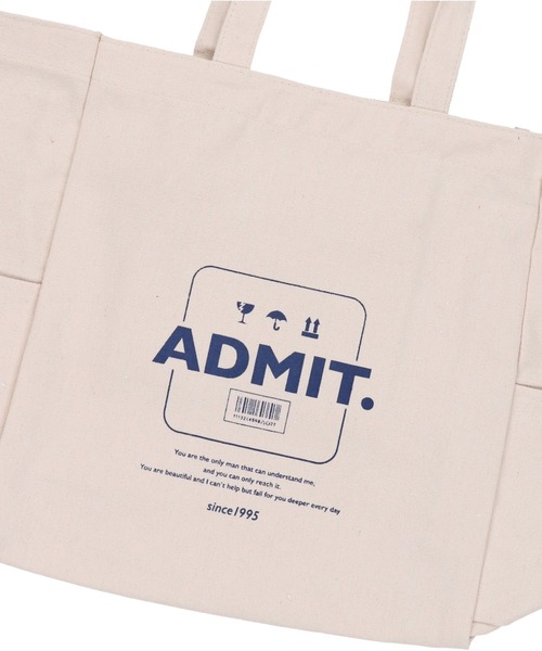 SPINNS(スピンズ)の「ロゴデザインキャンバストートバッグ(トートバッグ・レディース・ホワイト×ブルー/ブルー・ONESIZE)」の8枚目の写真