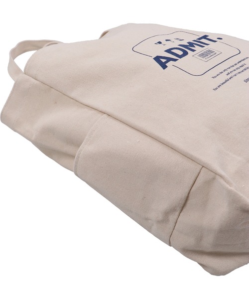 SPINNS(スピンズ)の「ロゴデザインキャンバストートバッグ(トートバッグ・レディース・ホワイト×ブルー/ブルー・ONESIZE)」の13枚目の写真