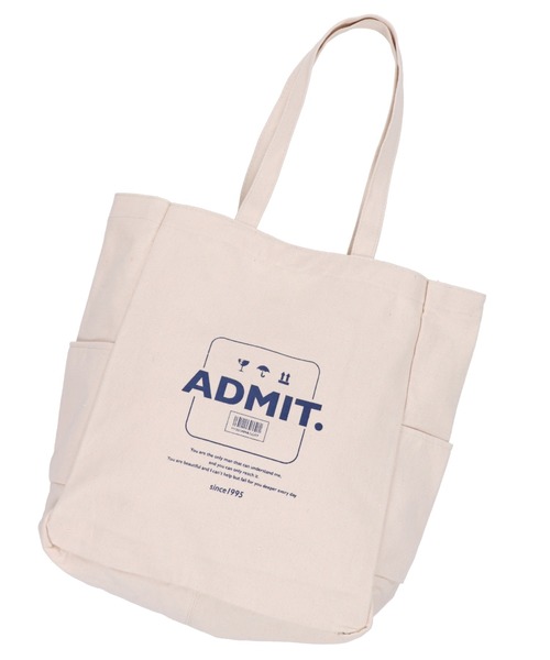 SPINNS(スピンズ)の「ロゴデザインキャンバストートバッグ(トートバッグ・レディース・ホワイト×ブルー/ブルー・ONESIZE)」の17枚目の写真