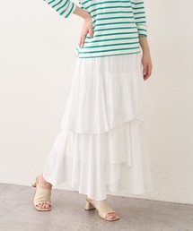natural couture（ナチュラルクチュール）の「ランダムティアードおしゃれスカート（スカート）」