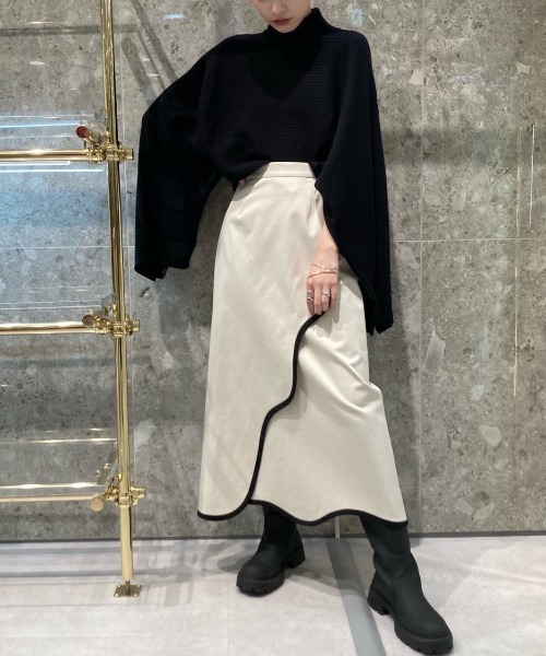 ルシェルブルー LE CIEL BLEU Rib Cropped Knit TOPS ウール×ナイロン×アクリル ニット 25A61304 ホワイト ル シェル ブルー - LE CIEL BLEU | Rib Cropped Knit | RESTIR