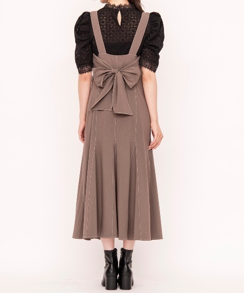 【新品】WILLSELECTION ジャンパースカート WILLSELECTION（ウィルセレクション）の「配色ステッチバック