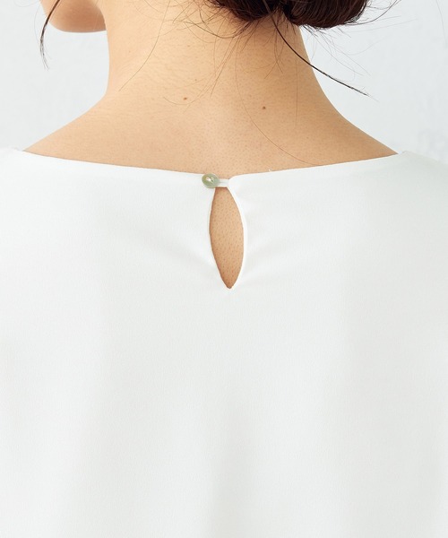 COMME CA ISM（コムサイズム）の「カットジャカード　ブラウス（シャツ/ブラウス・レディース・ホワイト・SMALL/MEDIUM/LARGE）」の6枚目の写真