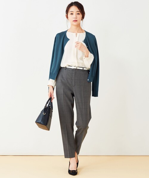 ANY SIS(エニィスィス)の「【蓄熱効果】サーモトロン 2WAYストレッチ テーパードパンツ(チェック柄)(その他パンツ・レディース・ネイビー系5/グレー系5・1/2/3)」の11枚目の写真