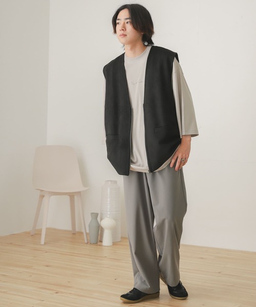 SENSE OF PLACE by URBAN RESEARCH(センスオブプレイスバイアーバンリサーチ)の「エコスエードベスト(その他アウター・メンズ・ブラック/ライトベージュ・MEDIUM/LARGE)」の14枚目の写真