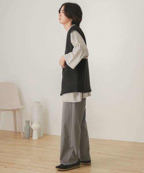 SENSE OF PLACE by URBAN RESEARCH(センスオブプレイスバイアーバンリサーチ)の「エコスエードベスト(その他アウター・メンズ・ブラック/ライトベージュ・MEDIUM/LARGE)」の20枚目の写真