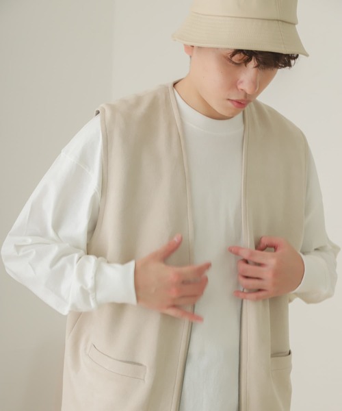 SENSE OF PLACE by URBAN RESEARCH(センスオブプレイスバイアーバンリサーチ)の「エコスエードベスト(その他アウター・メンズ・ブラック/ライトベージュ・MEDIUM/LARGE)」の15枚目の写真