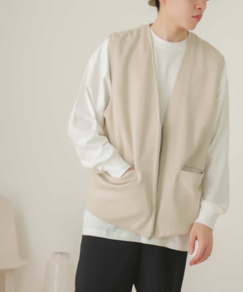 SENSE OF PLACE by URBAN RESEARCH(センスオブプレイスバイアーバンリサーチ)の「エコスエードベスト(その他アウター・メンズ・ブラック/ライトベージュ・MEDIUM/LARGE)」の21枚目の写真