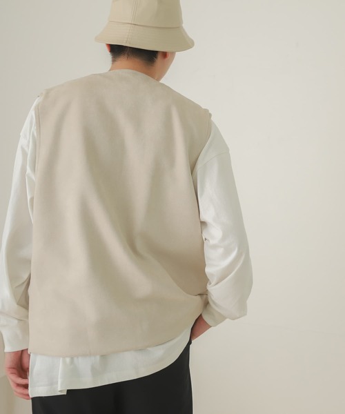 SENSE OF PLACE by URBAN RESEARCH(センスオブプレイスバイアーバンリサーチ)の「エコスエードベスト(その他アウター・メンズ・ブラック/ライトベージュ・MEDIUM/LARGE)」の18枚目の写真