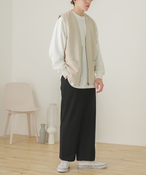 SENSE OF PLACE by URBAN RESEARCH(センスオブプレイスバイアーバンリサーチ)の「エコスエードベスト(その他アウター・メンズ・ブラック/ライトベージュ・MEDIUM/LARGE)」の10枚目の写真