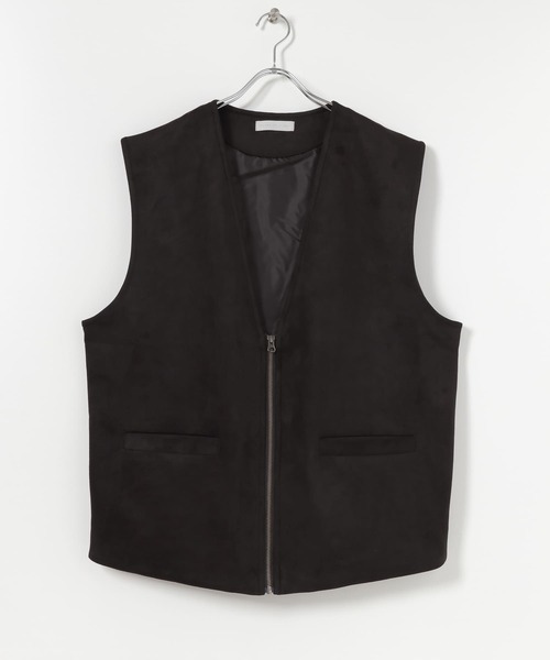 SENSE OF PLACE by URBAN RESEARCH(センスオブプレイスバイアーバンリサーチ)の「エコスエードベスト(その他アウター・メンズ・ブラック/ライトベージュ・MEDIUM/LARGE)」の5枚目の写真