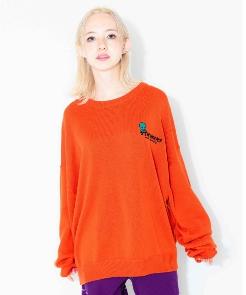 Candy Stripper（キャンディストリッパー）の「PLEASANT INVADER ニット（ニット/セーター・レディース・ブラック/オレンジ/パープル・2）」の12枚目の写真