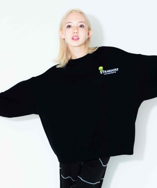 Candy Stripper（キャンディストリッパー）の「PLEASANT INVADER ニット（ニット/セーター・レディース・ブラック/オレンジ/パープル・2）」の15枚目の写真