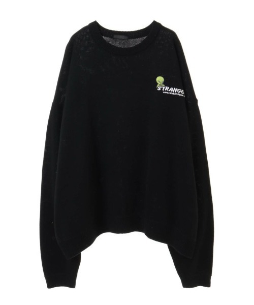 あのちゃん着用 Candy Stripper 長袖トップスニット 黒 Candy Stripper（キャンディストリッパー）の「PLEASANT INVADER