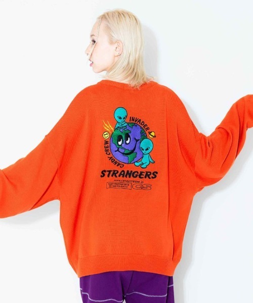 Candy Stripper（キャンディストリッパー）の「PLEASANT INVADER ニット（ニット/セーター・レディース・ブラック/オレンジ/パープル・2）」の9枚目の写真