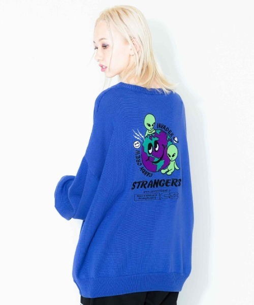 Candy Stripper（キャンディストリッパー）の「PLEASANT INVADER ニット（ニット/セーター・レディース・ブラック/オレンジ/パープル・2）」の10枚目の写真