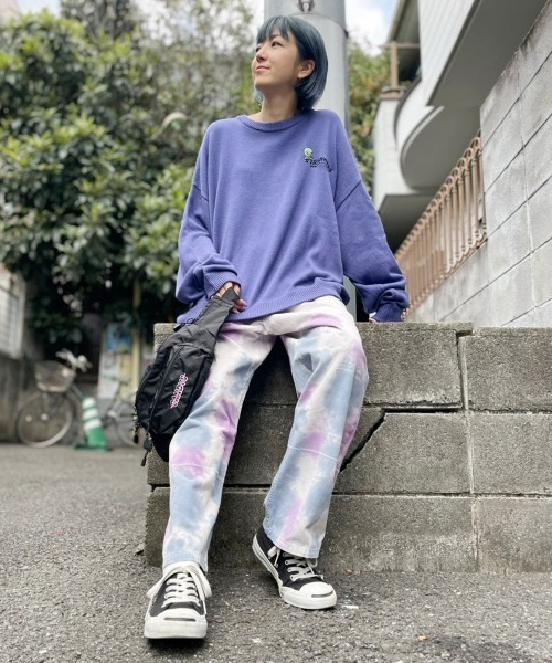 Candy Stripper（キャンディストリッパー）の「PLEASANT INVADER ニット（ニット/セーター・レディース・ブラック/オレンジ/パープル・2）」の5枚目の写真