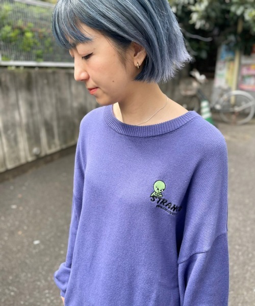 Candy Stripper（キャンディストリッパー）の「PLEASANT INVADER ニット（ニット/セーター・レディース・ブラック/オレンジ/パープル・2）」の6枚目の写真