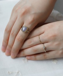 マーブルカラープレートリング[3本セット]